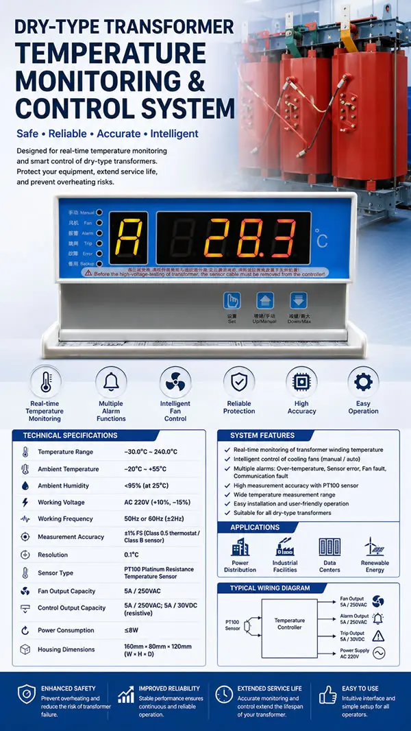 BWDK-326 transformer monitor technical drawing with dimensional specifications
