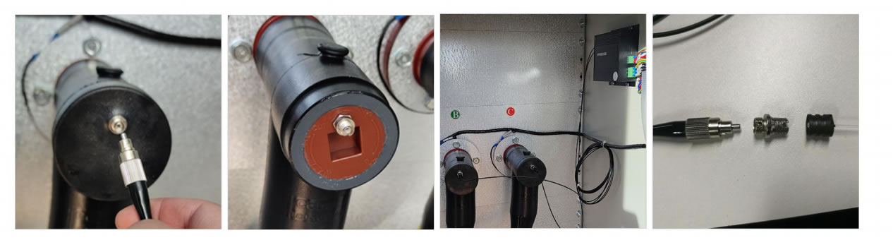 Fiber optic temperature monitoring of ring main cabinet