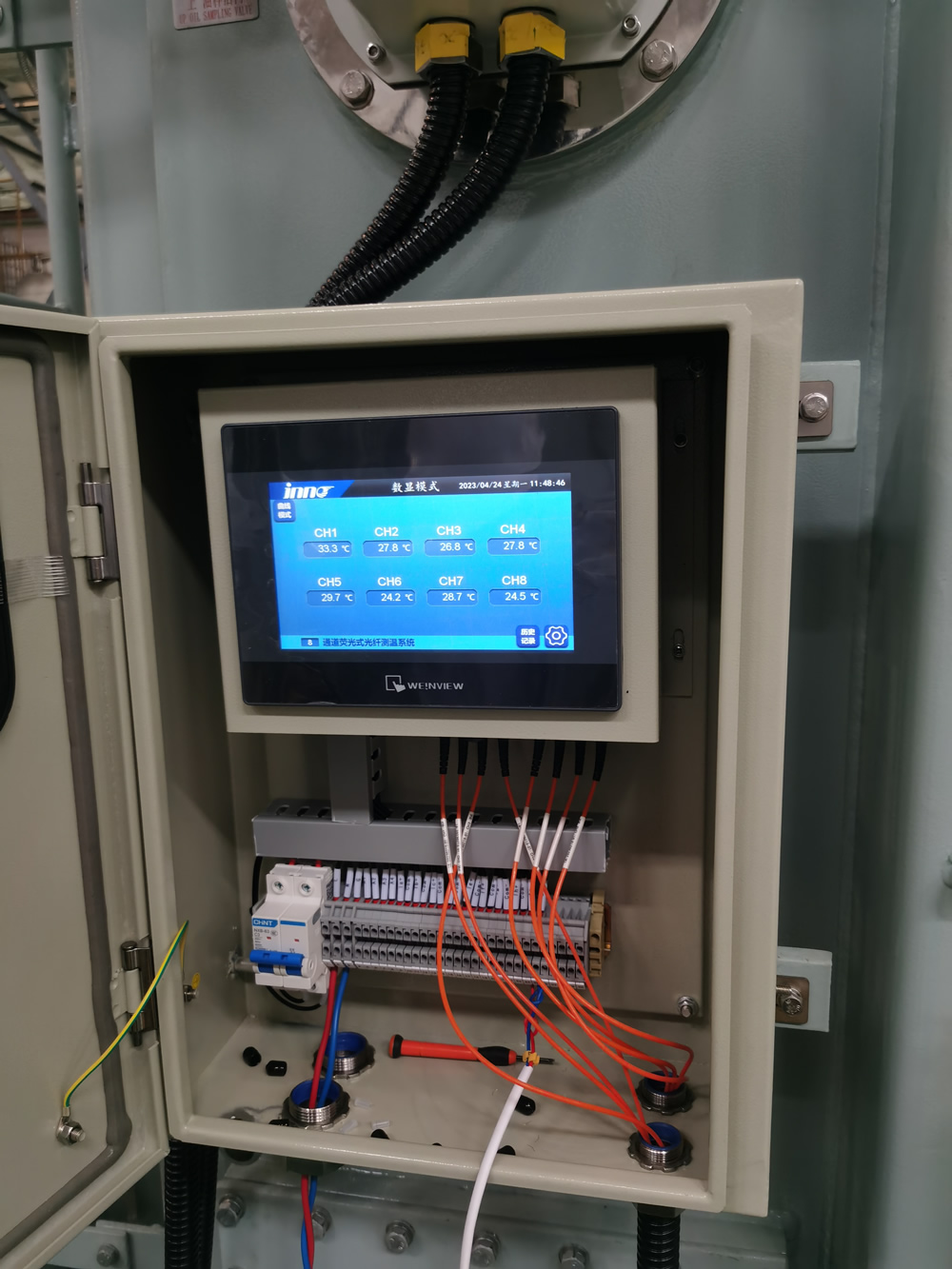 Transformer fiber optic temperature measurement-1
