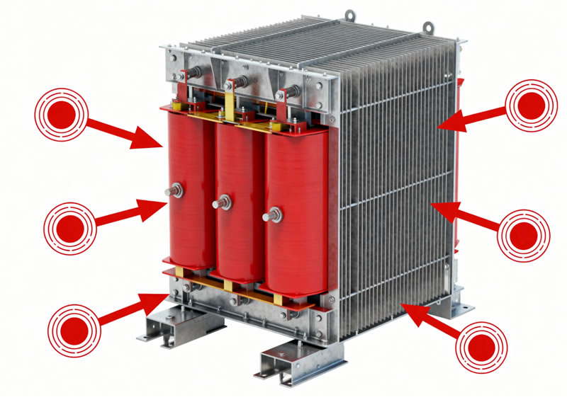 Monitoraggio delle vibrazioni del trasformatore